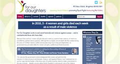 Desktop Screenshot of forourdaughters.co.uk